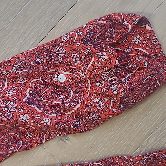 Lucky Brand Mitchell Border Print Dress Women's sz M Country/Boho Floral Dress - Picture 2 of 9